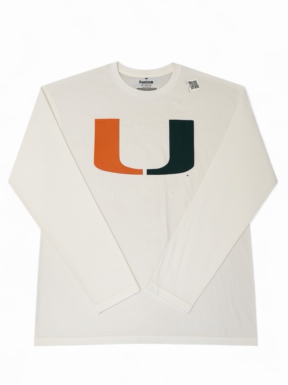 Fanatics Miami Hurricanes Primary Logo Long Sleeve T-Shirt Men's White Size XL